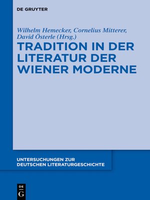 cover image of Tradition in der Literatur der Wiener Moderne